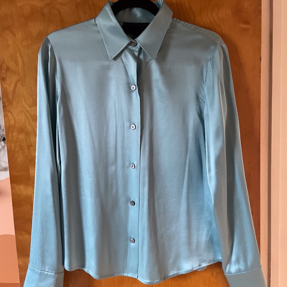 Ellen Tracy Button Down Silk Top - image 1